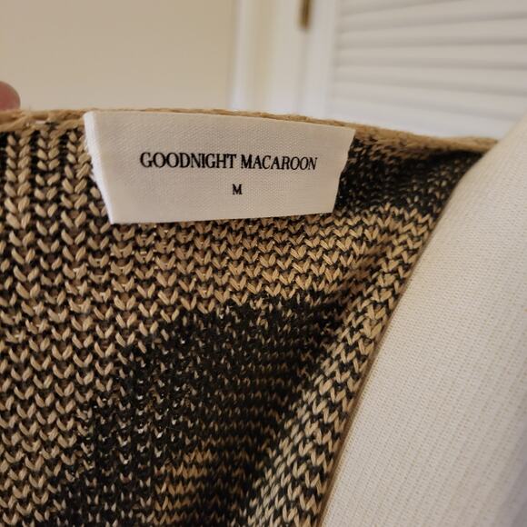 Leopard Print Open Front Longline Cardigan Goodnight Macaroon Medium - Picture 7 of 7